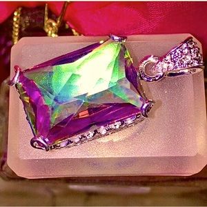 💜FIRE MYSTICAL TOPAZ PENDANT•925 STERLING💜